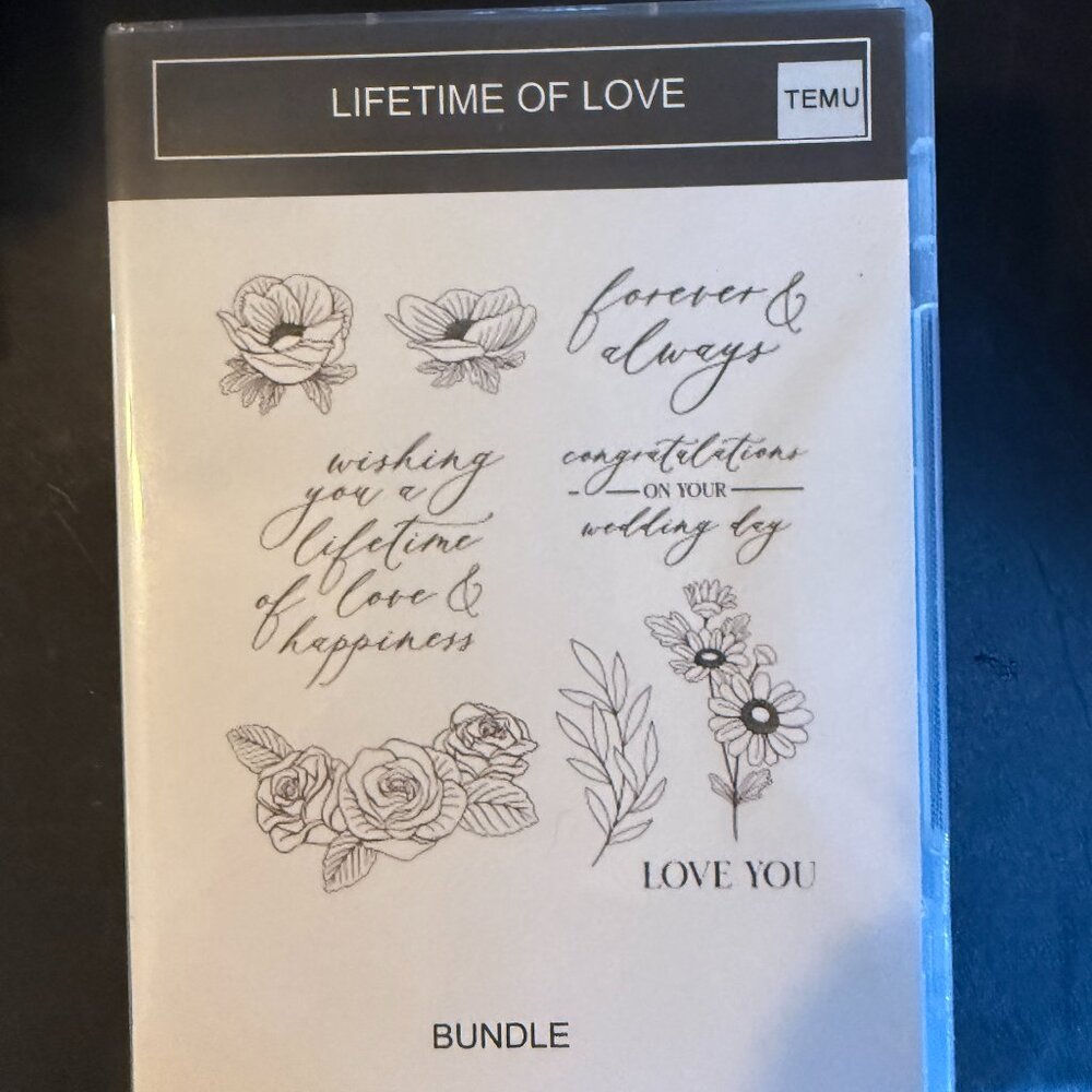 Temu Stamps and Dies Lifetime of Love
